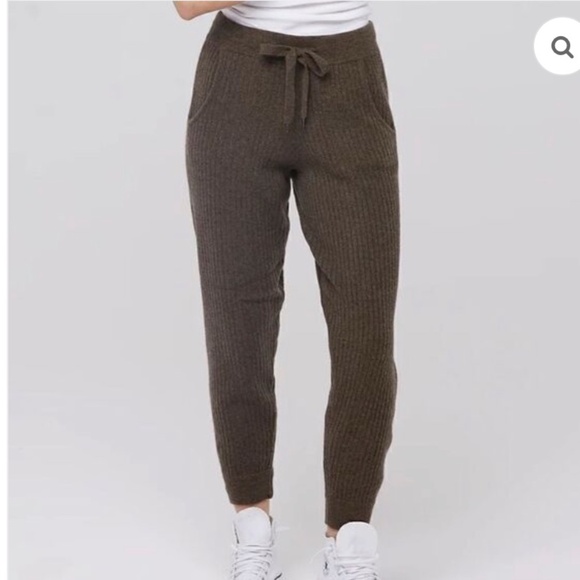 Naked Cashmere Campbell Ribbed Crewneck & Aubrina Ribbed Jogger Set - Truffle - Picture 4 of 13